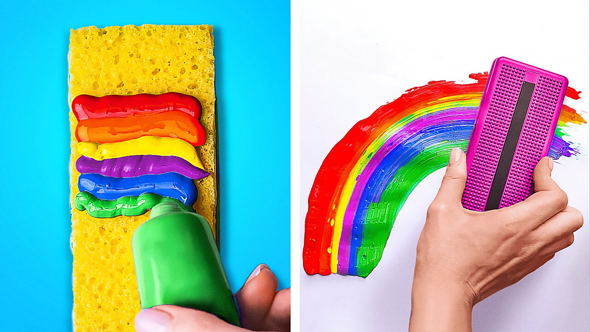 Creative painting hacks and colorful art techniques