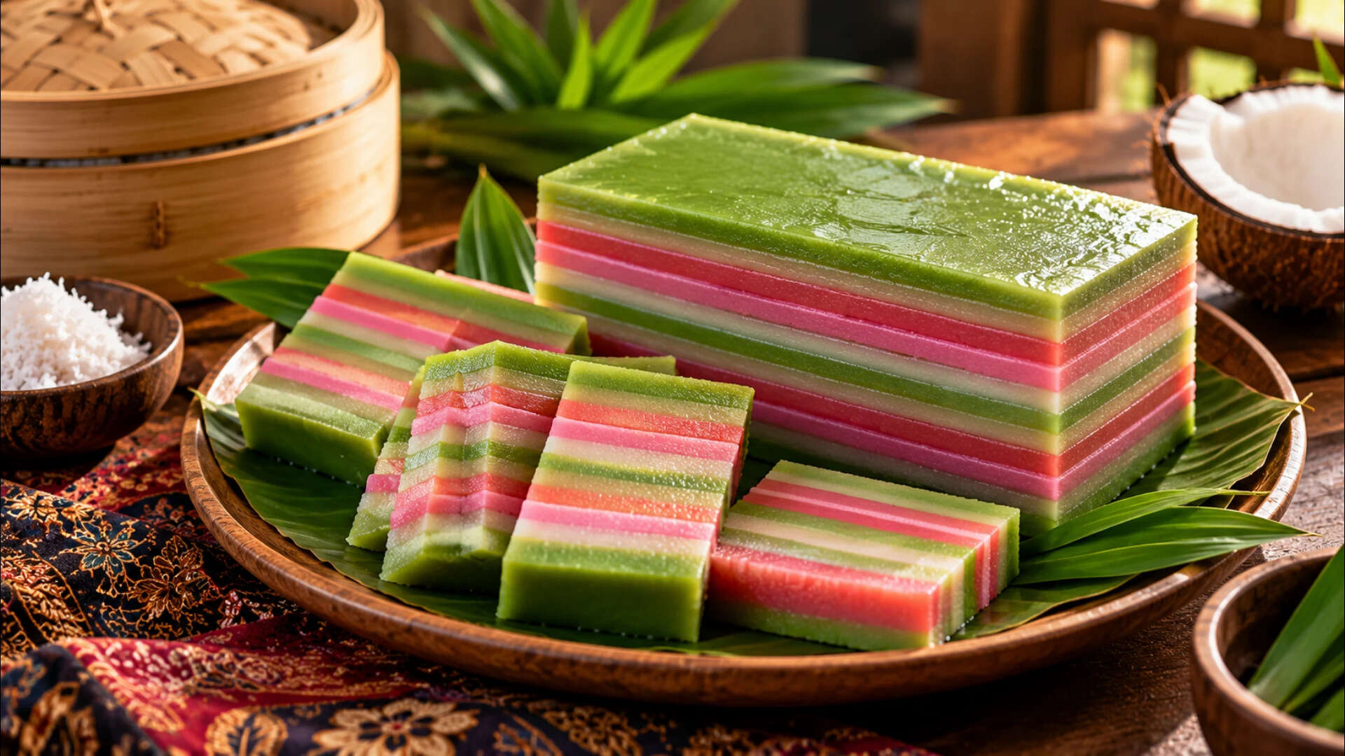 Love soft and chewy desserts? Try this traditional Indonesian kue lapis ...