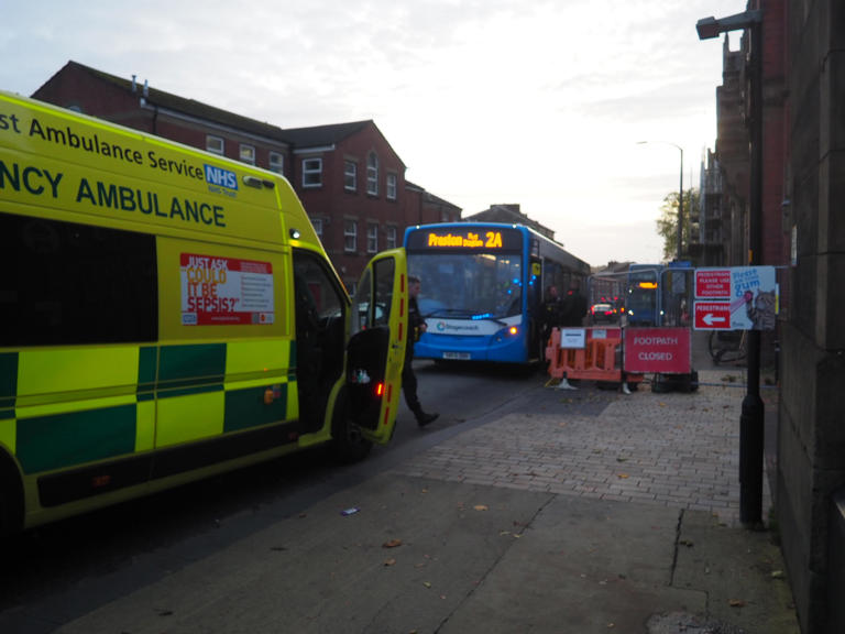 Man struck by bus outside Preston train station