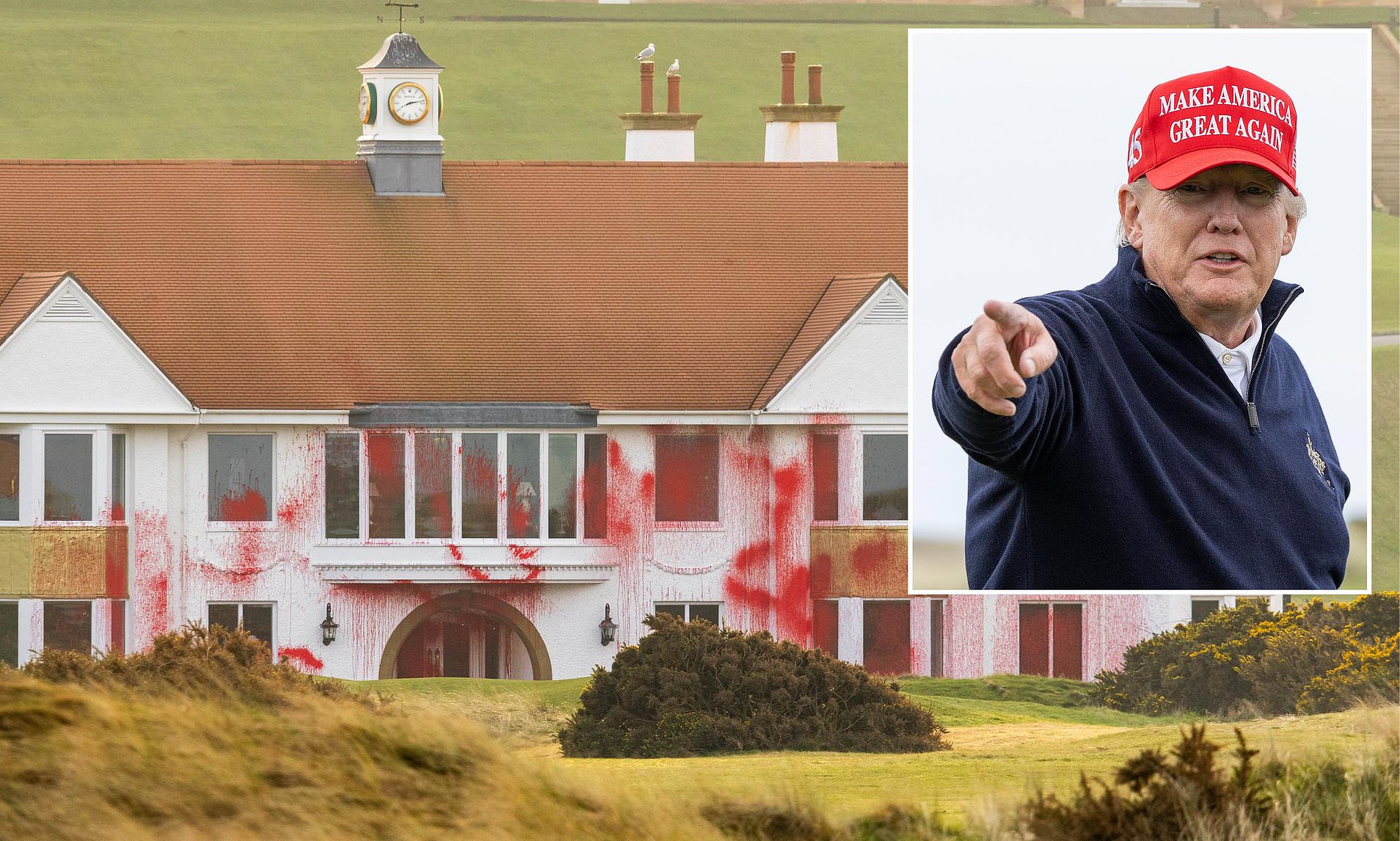 Seven suspects on terror-related charges over vandalism at Donald Trump resort