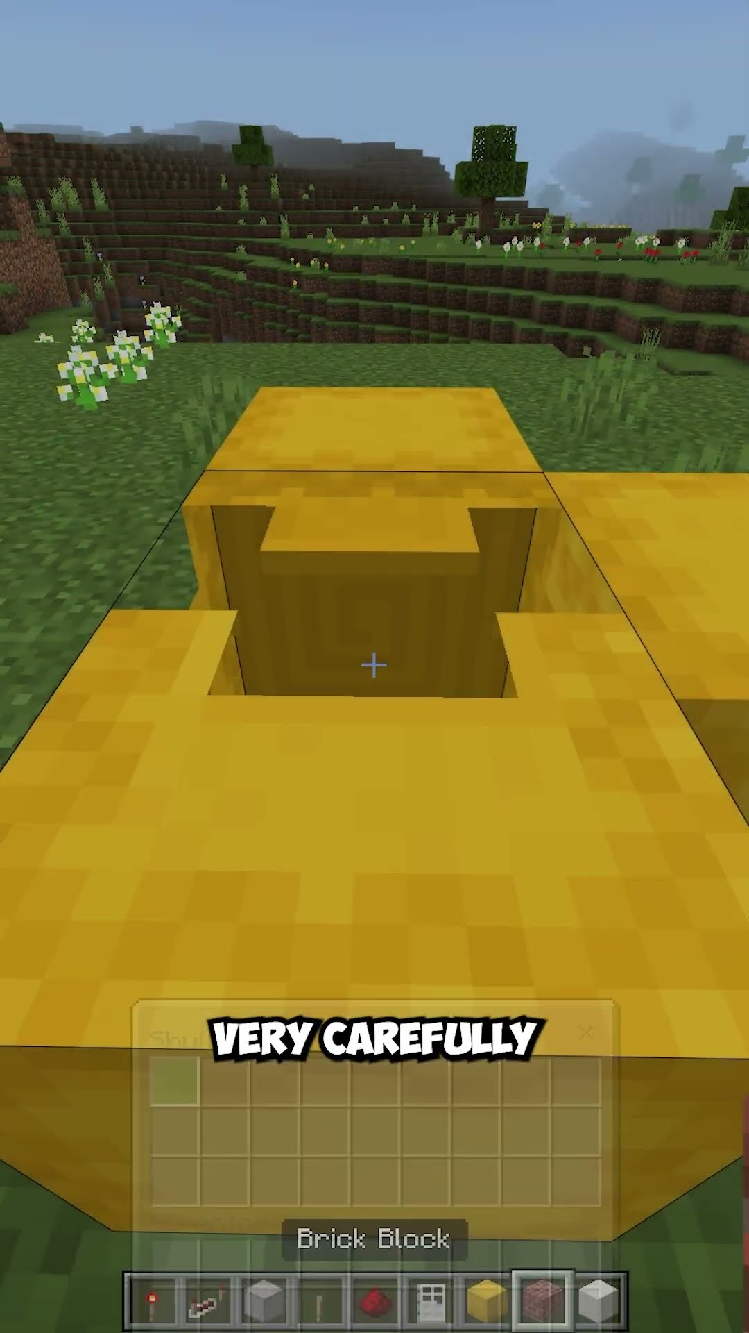 Secret shulker box entrance in Minecraft Bedrock