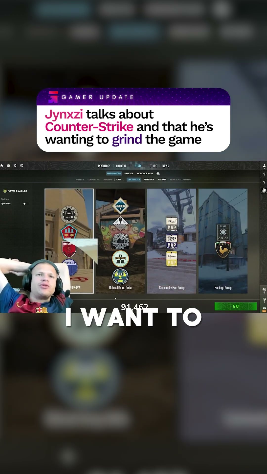 Jynxzi's CS2 grind: Simple, like Siege!