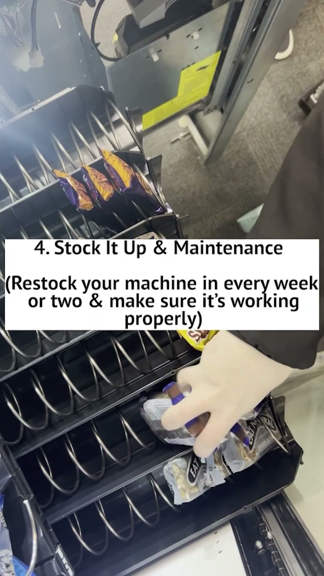 Start a vending machine business: location, snacks & cash
