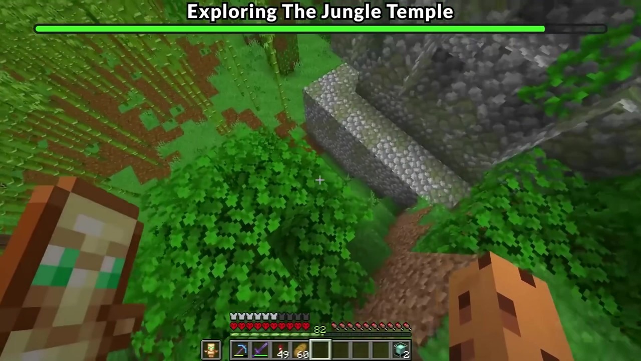 aCookieGod upgrades a jungle pyramid in Minecraft hardcore