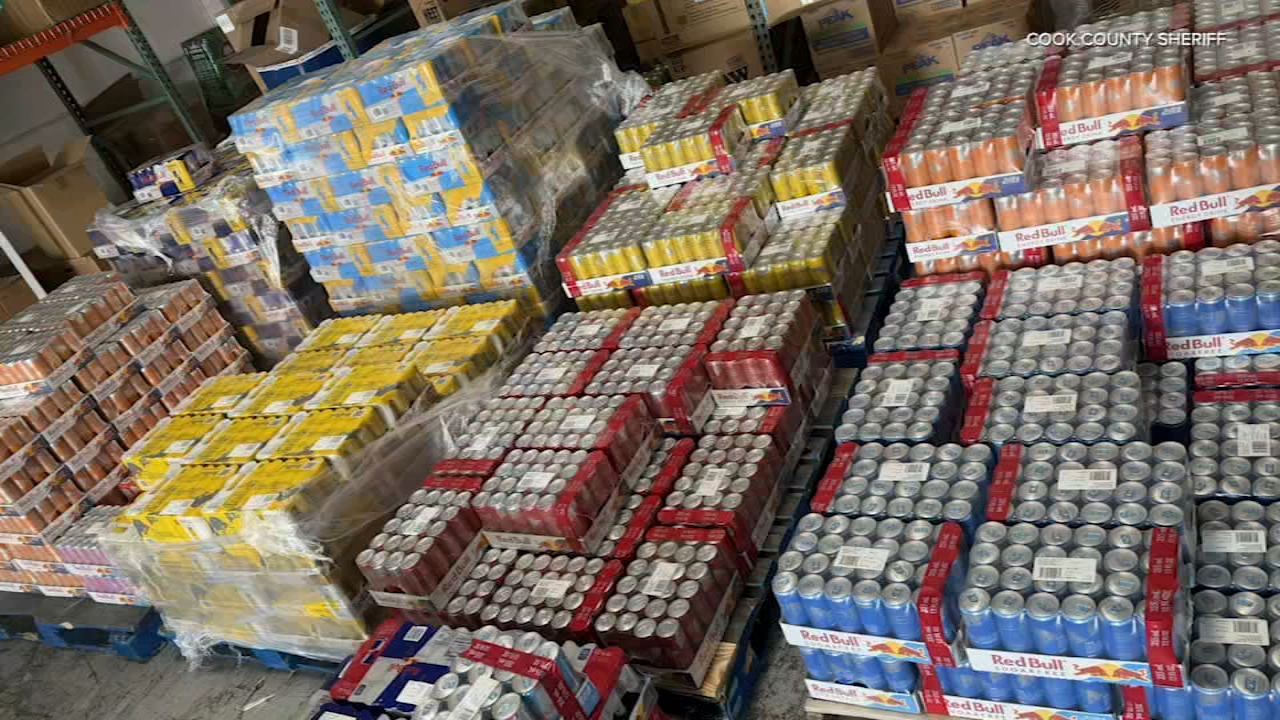 Thousands of stolen Red Bull cans found in suburban warehouse: sheriff ...