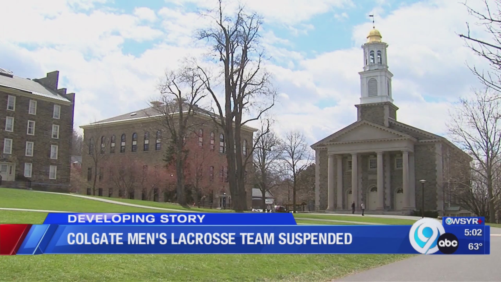 Colgate men's lacrosse team suspended; university investigating ...