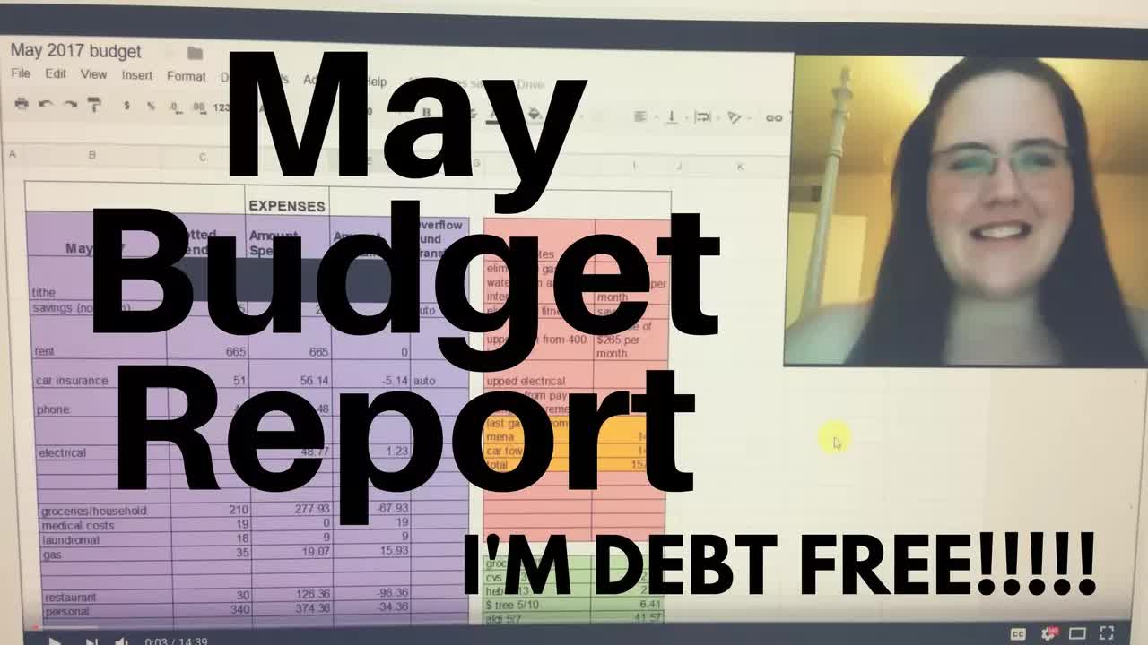 May budget report -- becoming debt free!