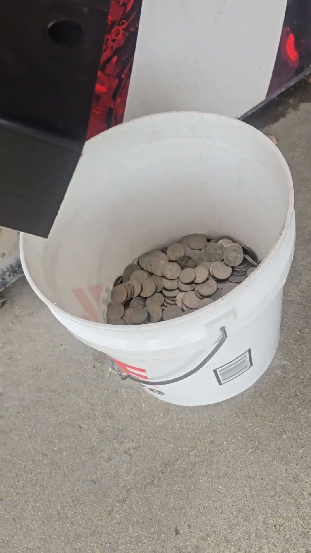 Checking used coke machine profit!