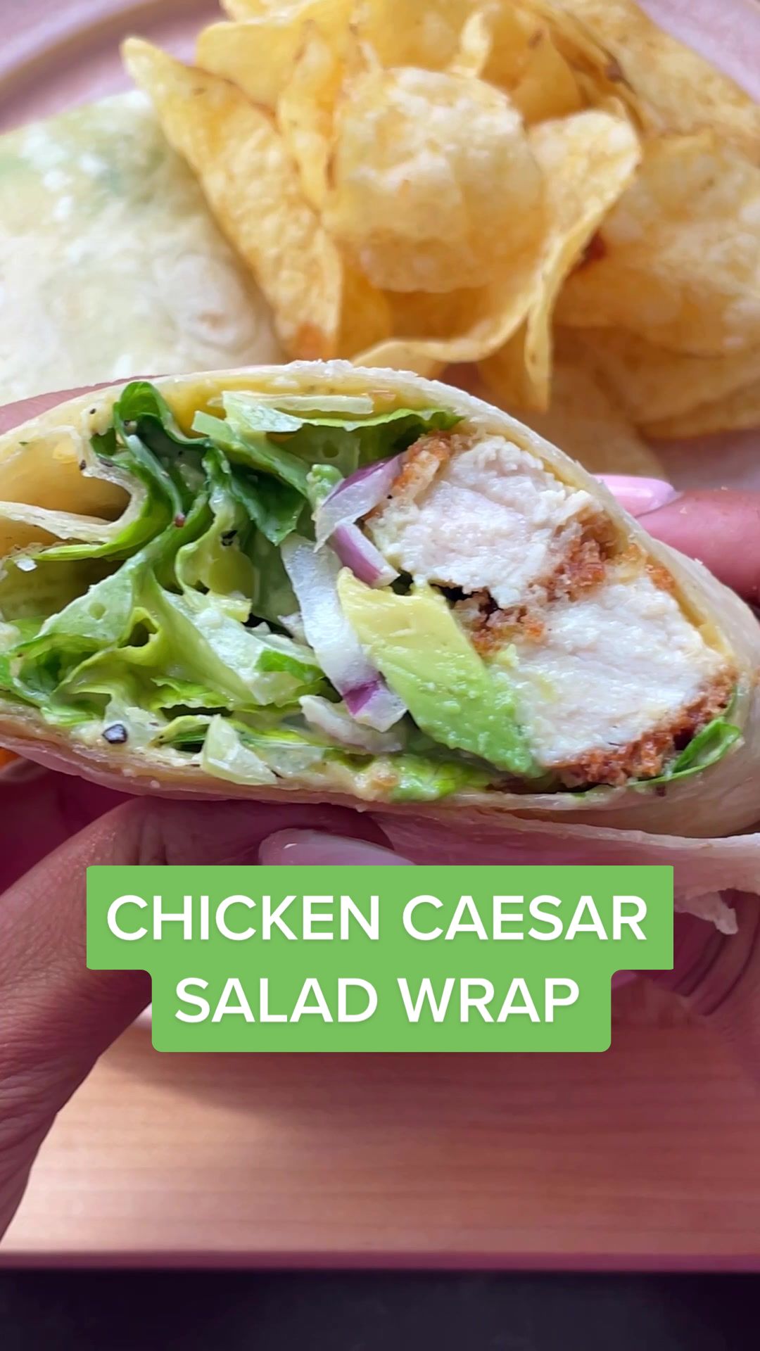 Viral chicken Caesar salad wrap