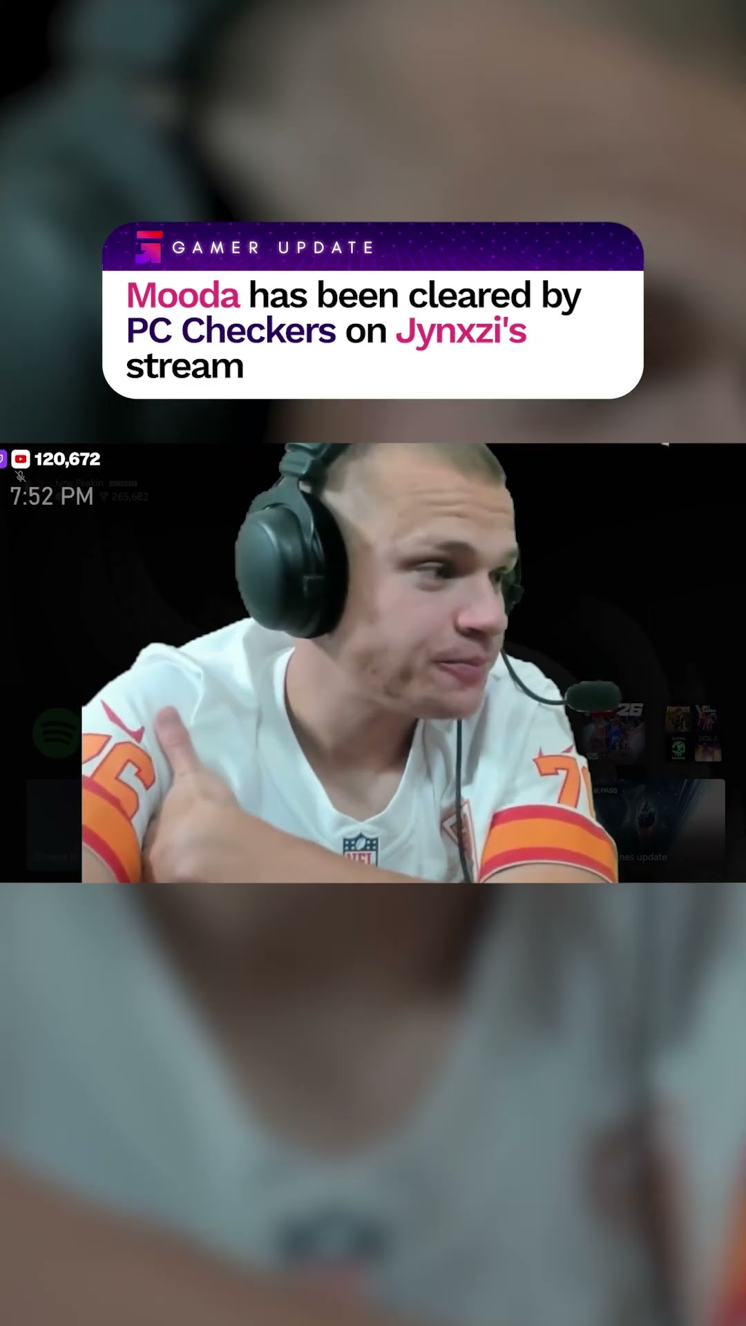 Mooda cleared by PC checkers on Jynxzi's stream!