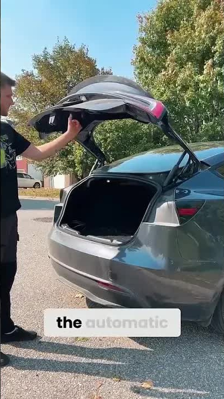 Tesla Model 3 trunk hidden feature - customize height!