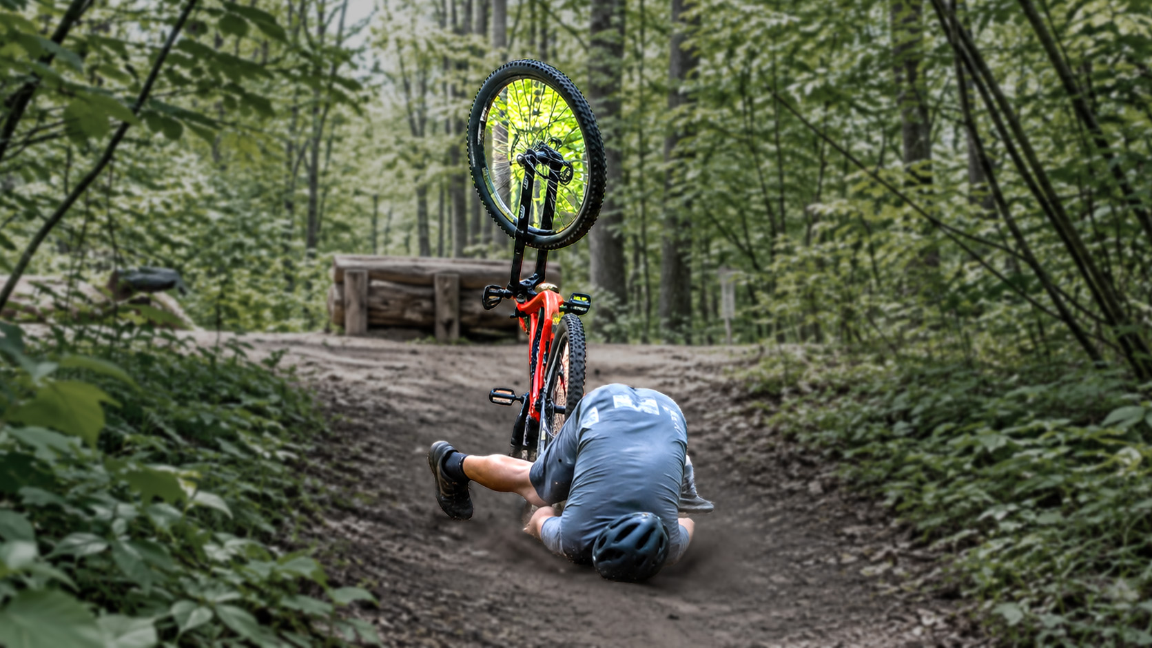 High flying bike stunt captured in action