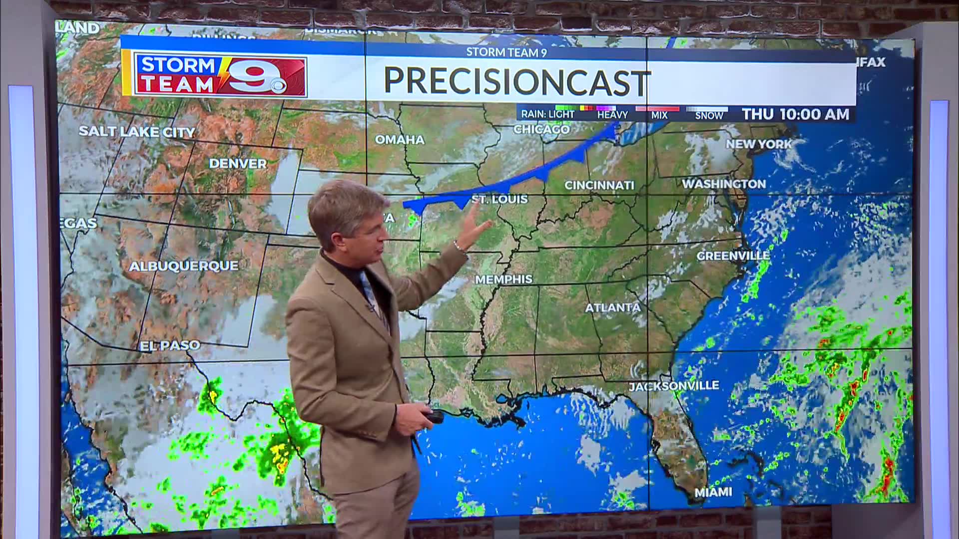 Cold fronts moving