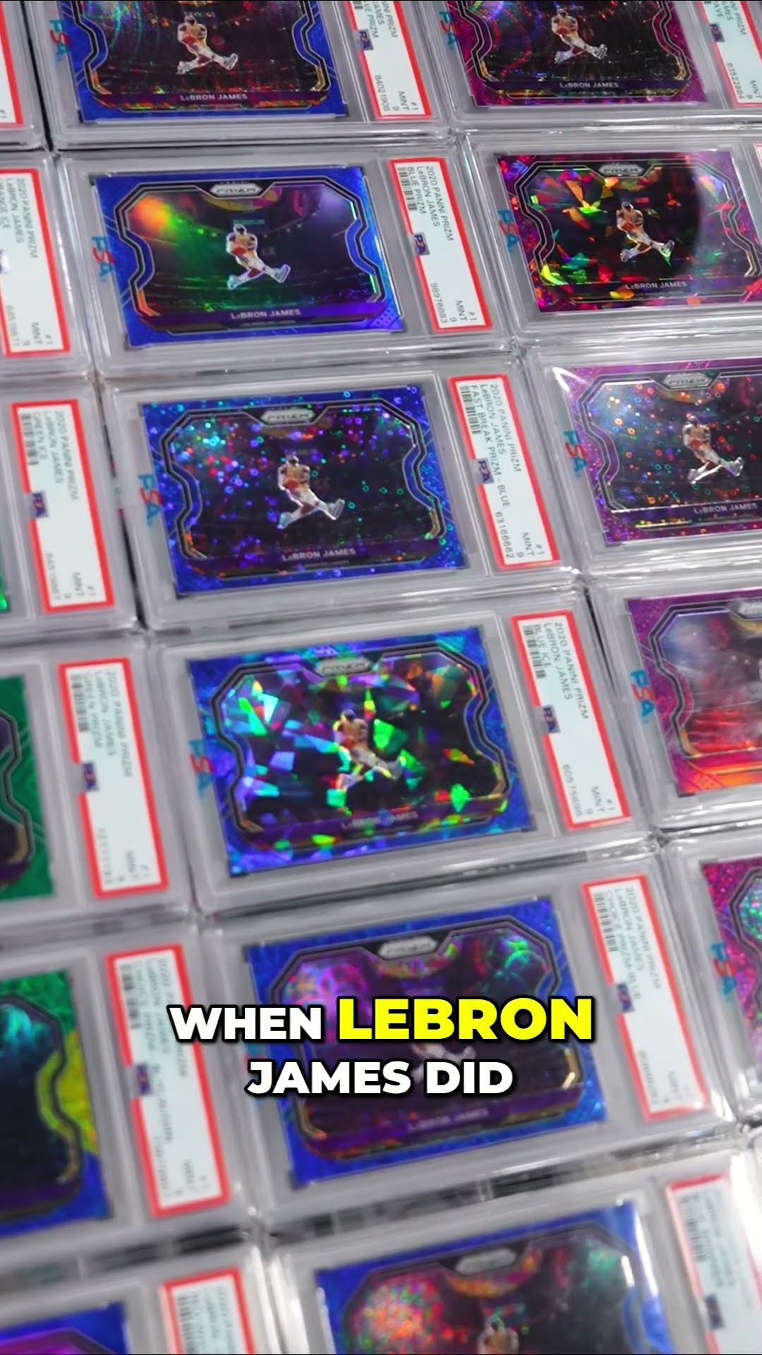 Insane 2020 Panini Prizm LeBron James Kobe tribute rainbow set