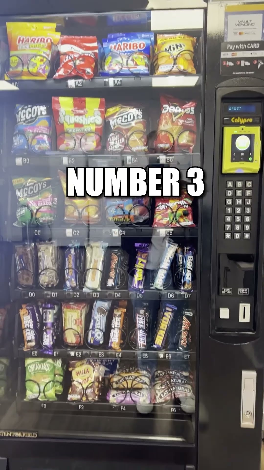 Vending machine location acquisition tips