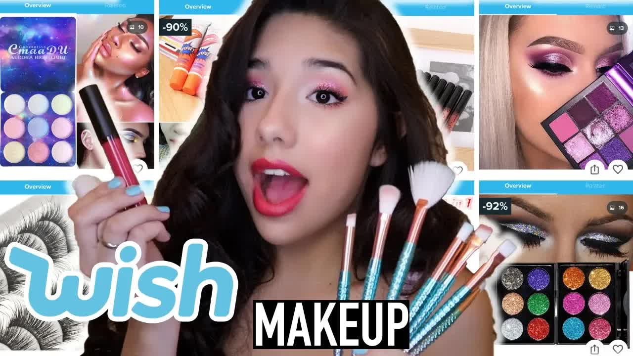 Full face using makeup from Wish!