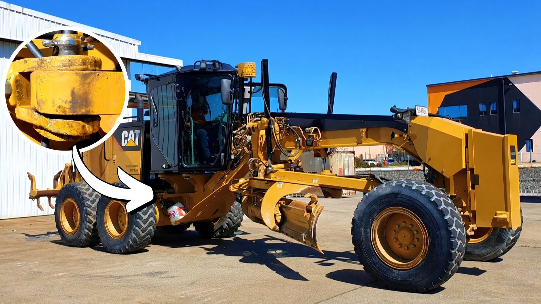 CAT 12m motor grader cylinder repair