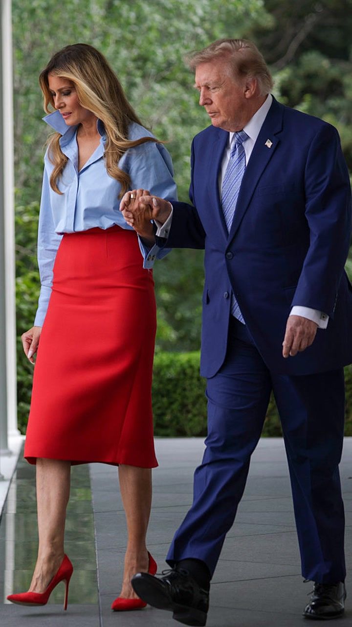 Trump says Melania asked what happened as he kept bonking into walls