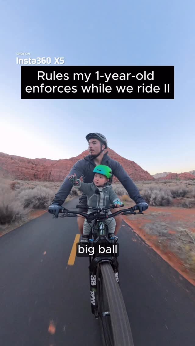 Mountain biking with a toddler on the trail
