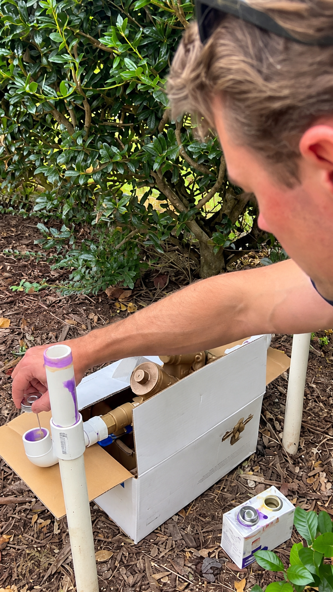 Installing a backflow preventer valve