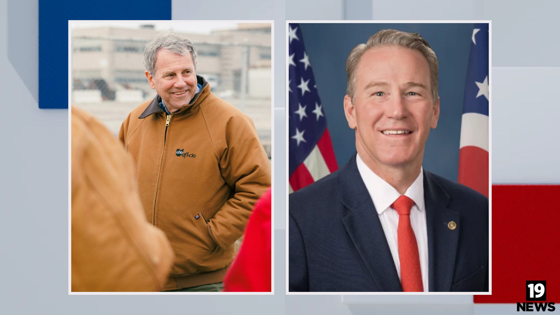 Sherrod Brown and Jon Husted battle for US Senate seat