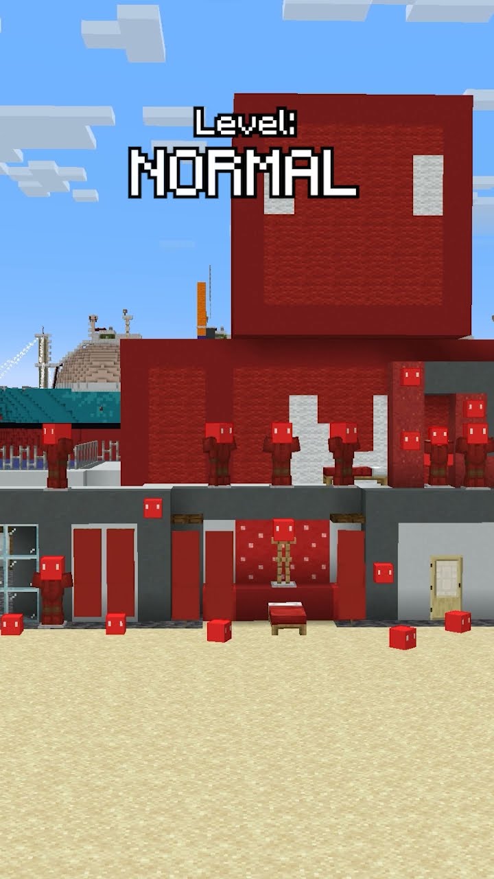 Minecraft hide and seek challenge: can you find the red person?