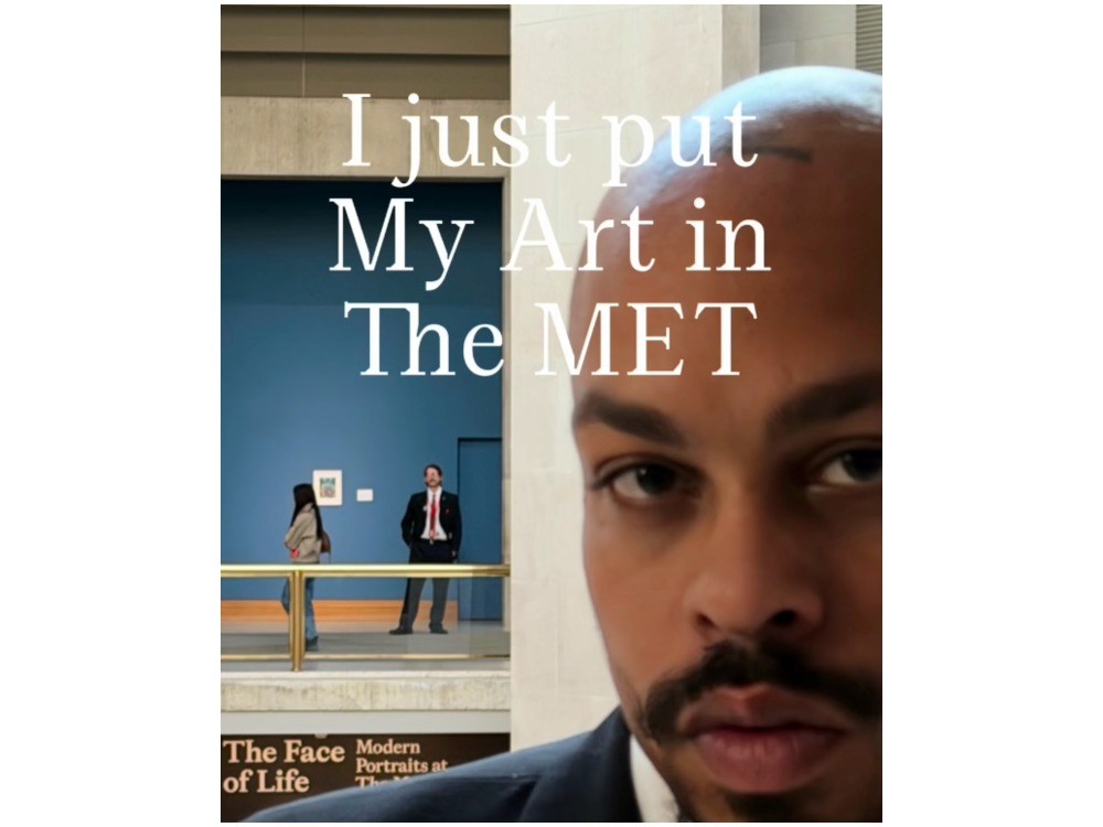 LA artist snuck his own drawing onto the Met's walls and filmed it