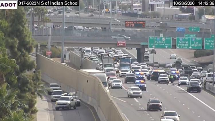 Motorcyclist injured after crash involving police car on I-17