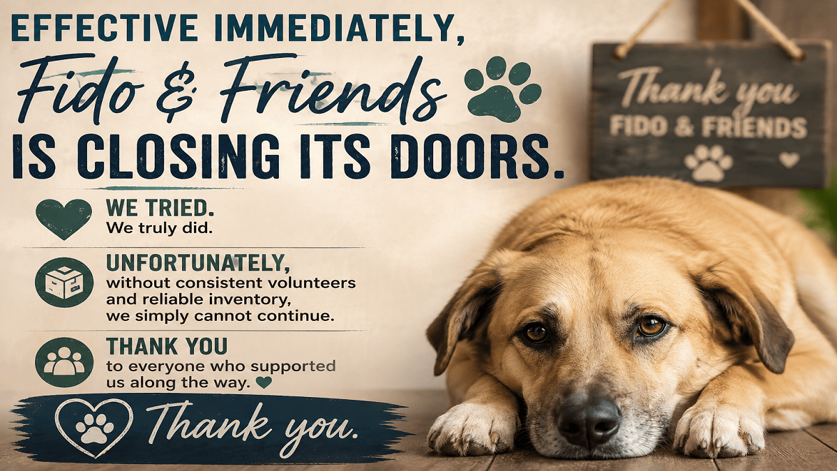 Fido & Friends Pet Assistance Program closes, citing volunteer burnout