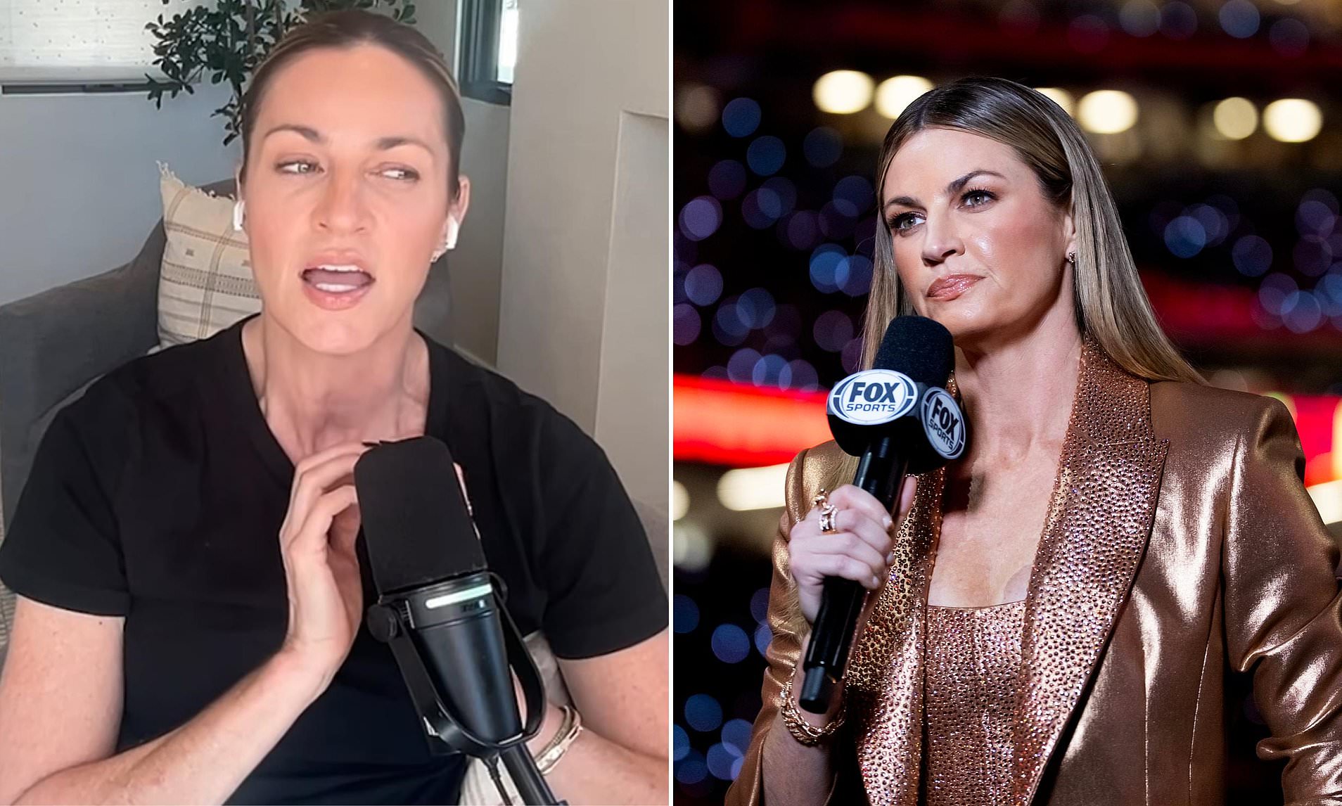 NFL sideline reporter Erin Andrews details her chaotic halftime report ...