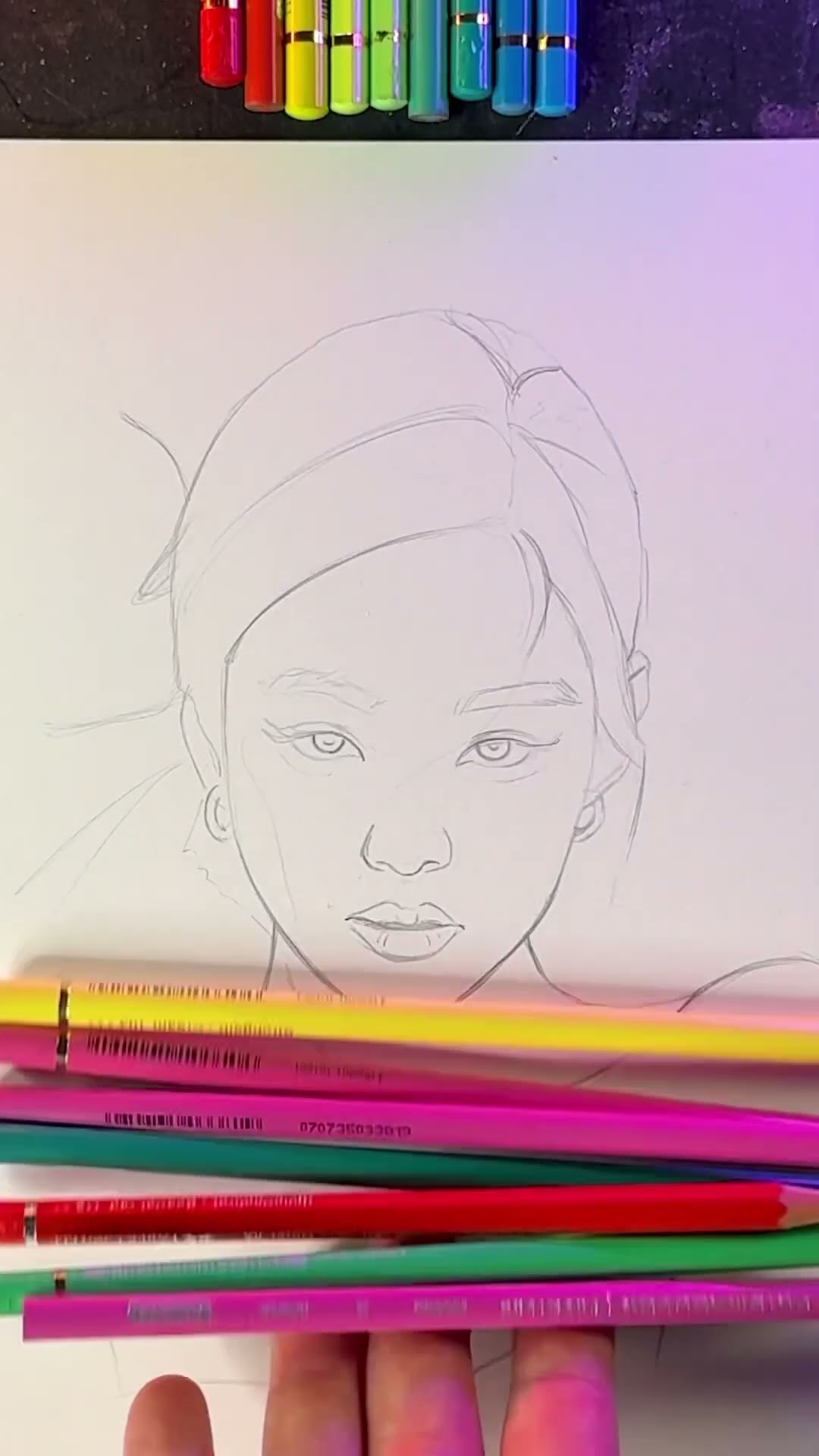 Drawing Jennie from Blackpink: easy tutorial