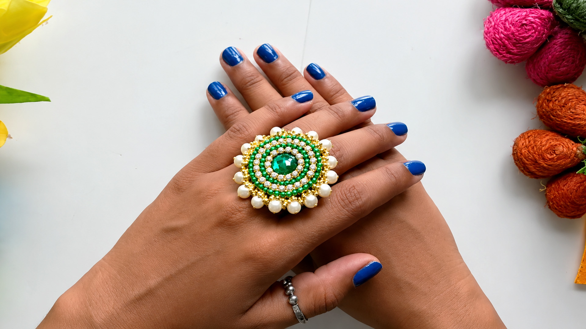 DIY bridal ring for Karwa Chauth and Diwali