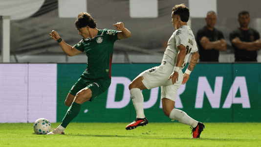 Jogadores do Santos contestam pênalti não marcado contra o Palmeiras; veja