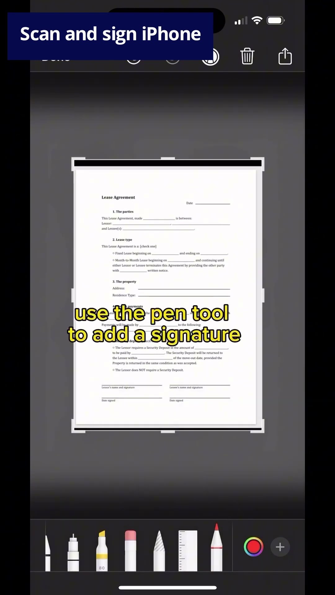 Scan & sign documents directly from iPhone