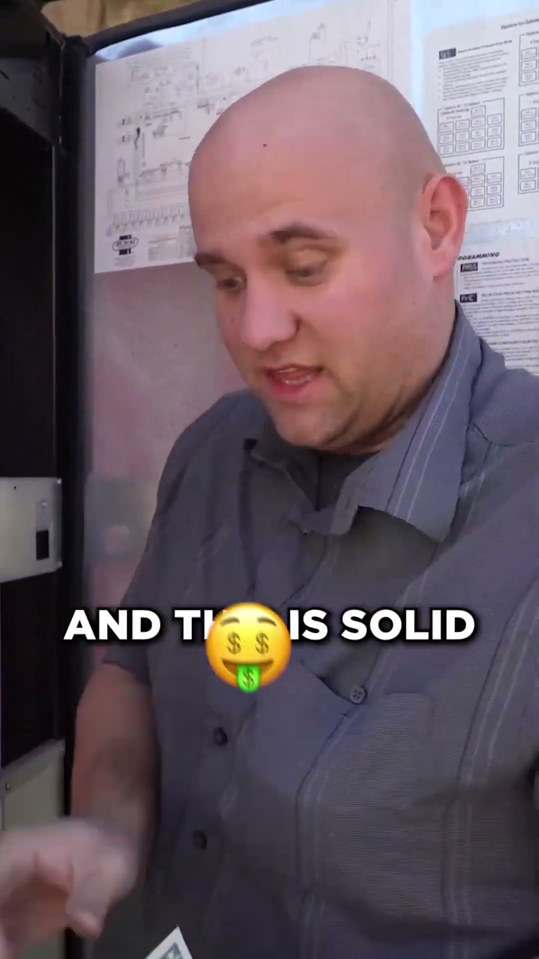 Vending machine money pull: solid profit!