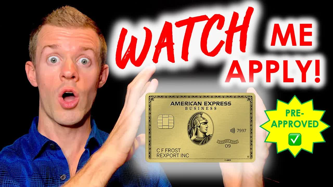Watch me apply pre-approved Amex business card (Amex Business Gold Card ...