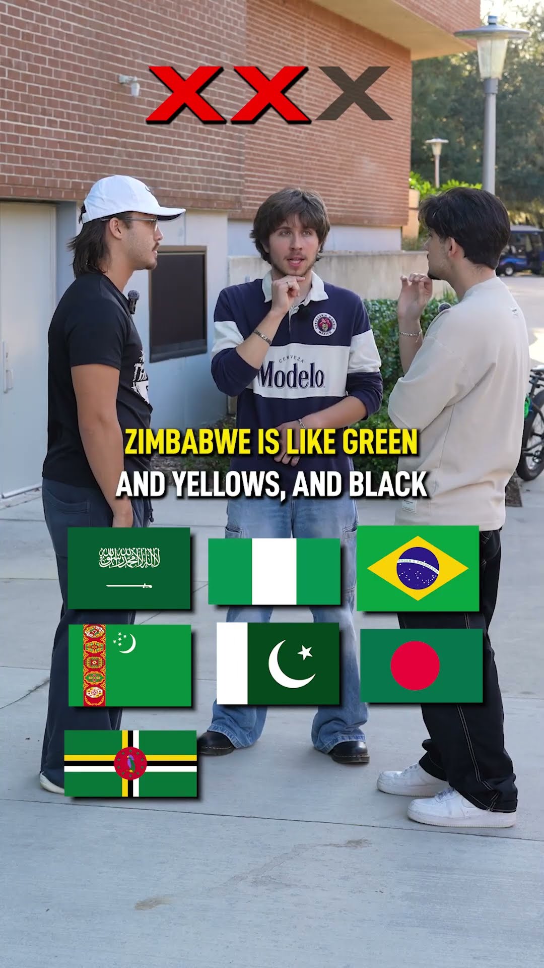 Name 10 countries with mostly green flags!