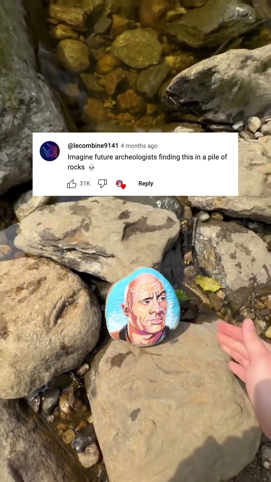 Putting @therock on a rock back on the rock