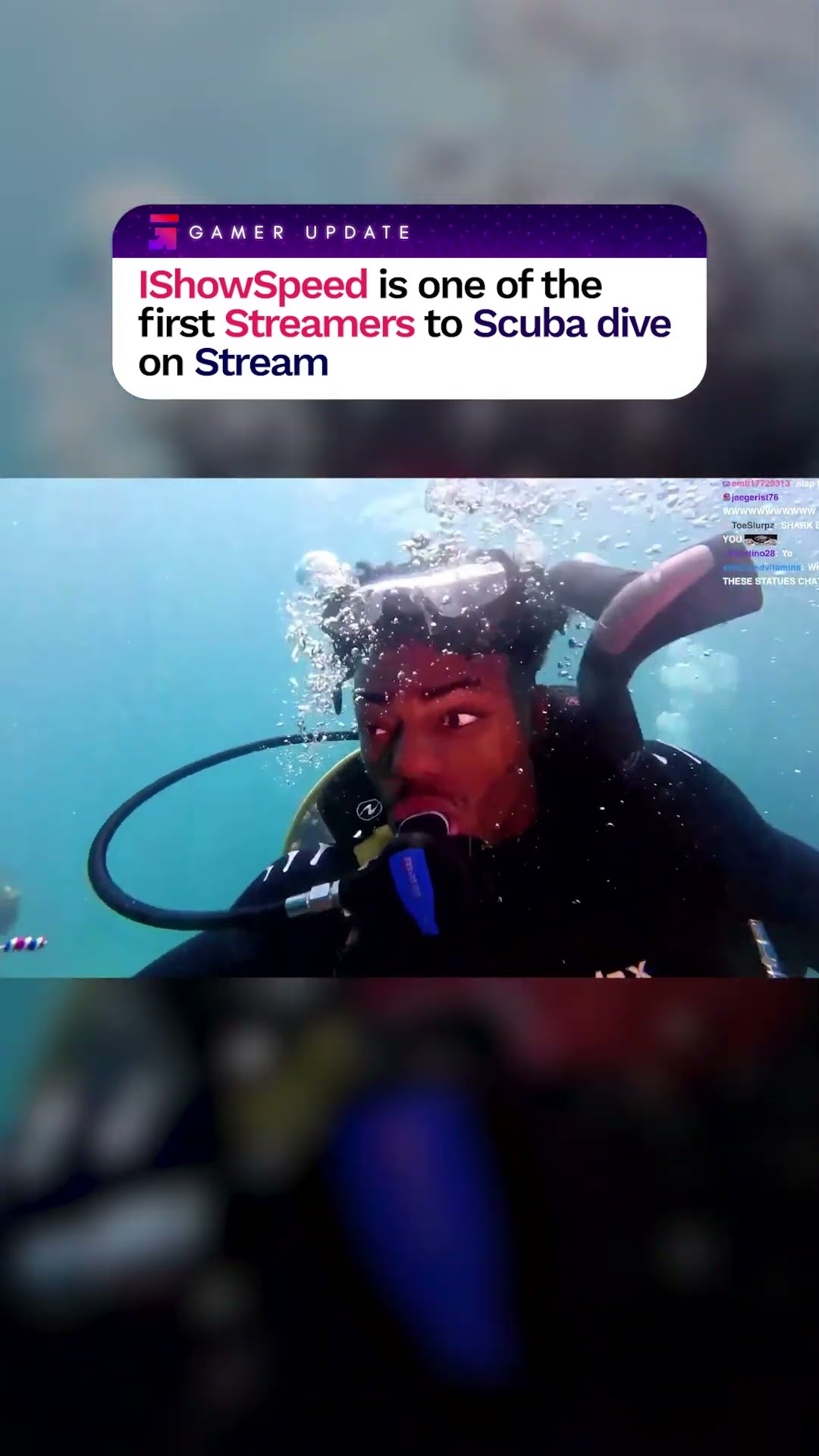 IShowSpeed makes waves as first streamer to scuba dive live