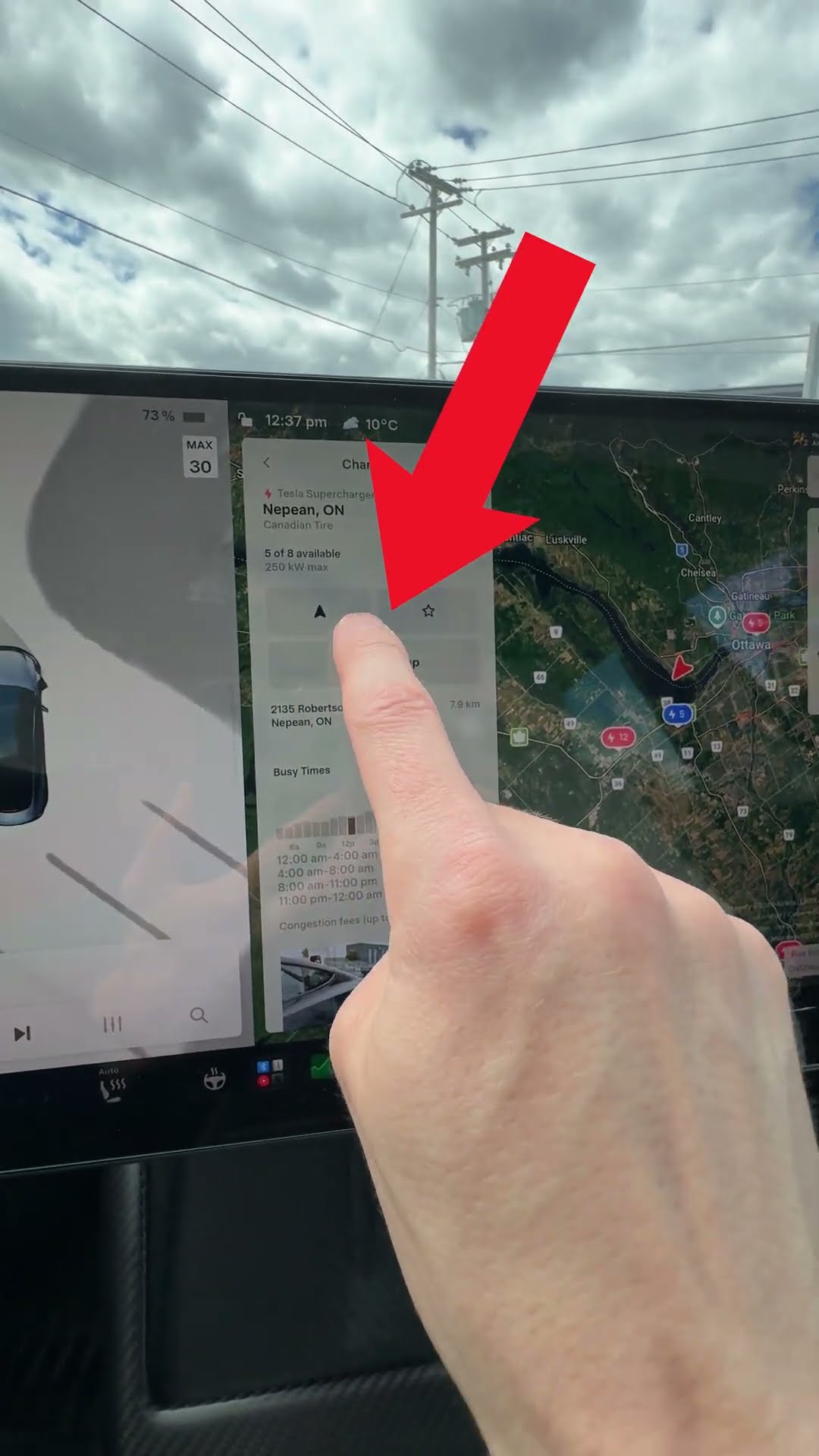 See real-time Tesla Supercharger availability on maps!