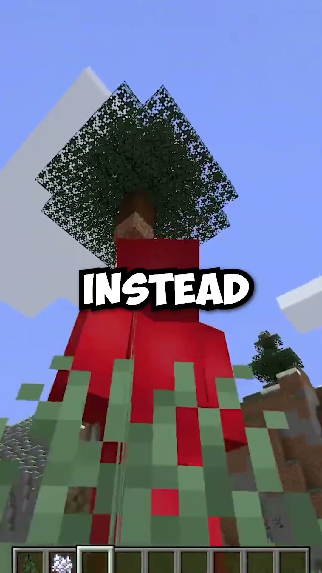 Minecraft teleporting tree magic trick glitch