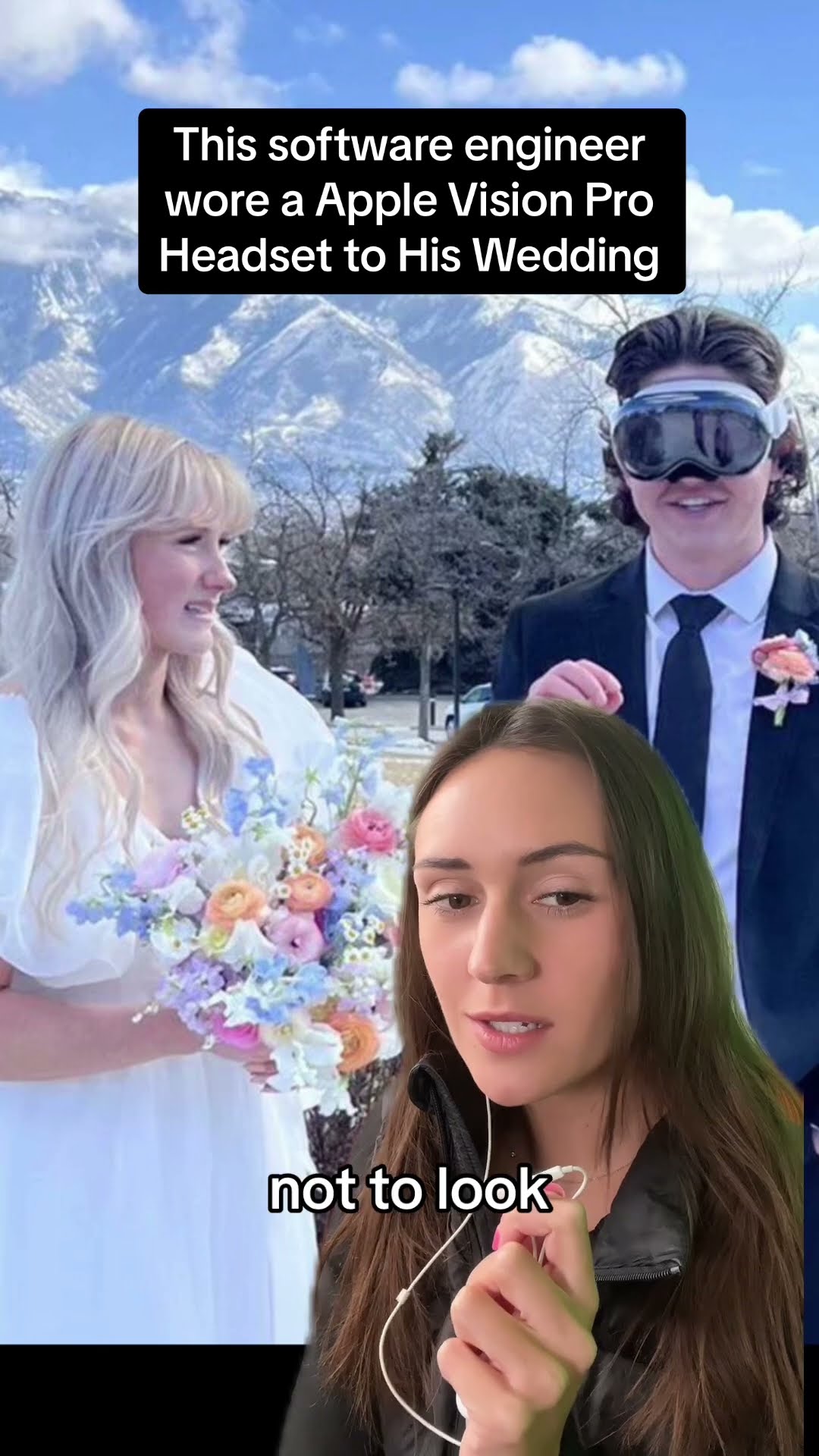 This software engineer wore an Apple Vision Pro headset to his wedding 😱