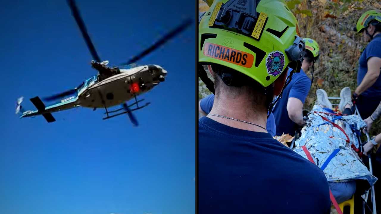 Watch: Injured Virginia hiker airlifted from steep ravine in dramatic ...