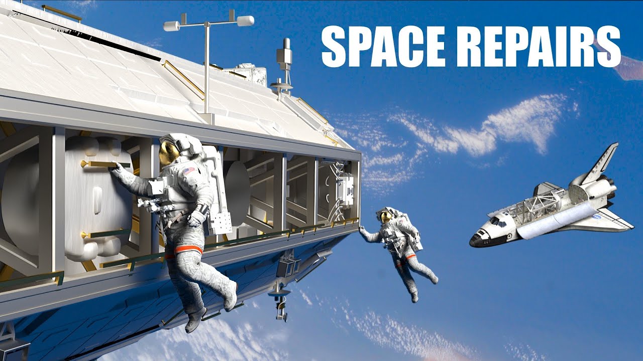 Building the space station truss (and the solar panel tear)