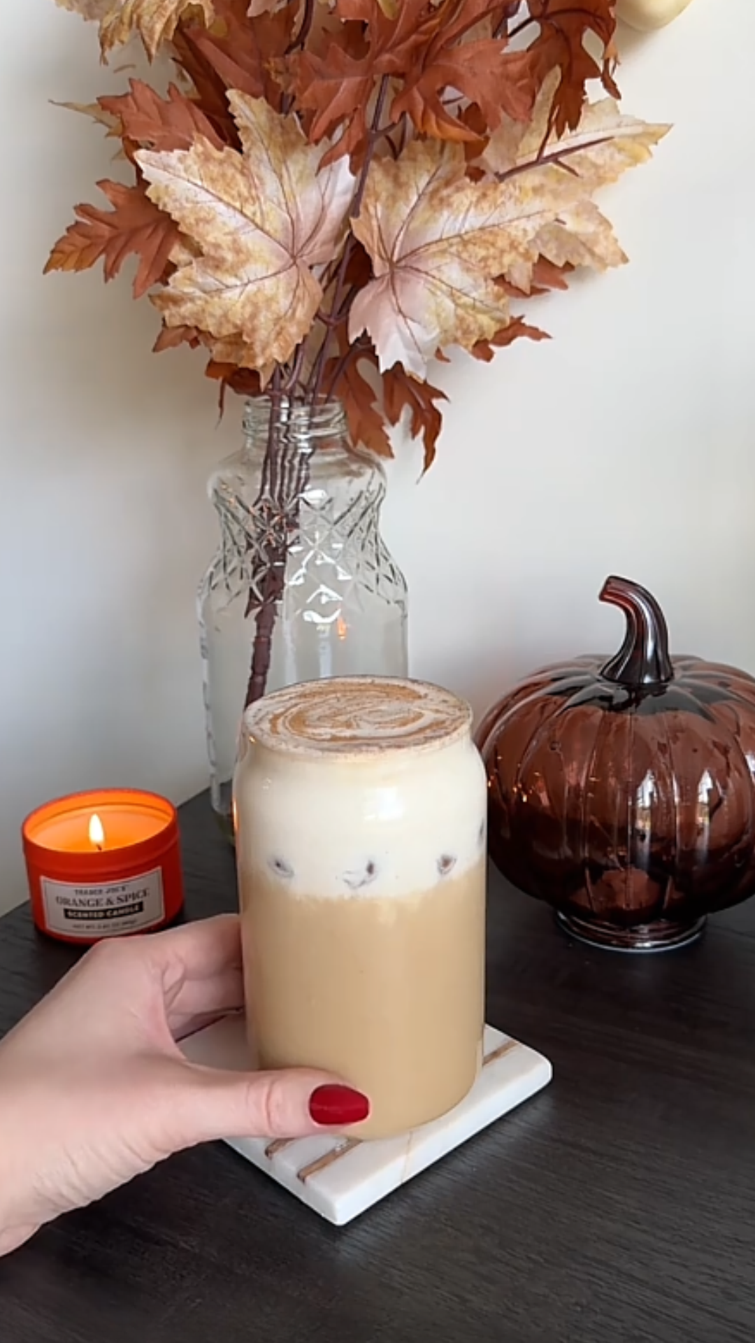 Cinnamon bun cold foam at home
