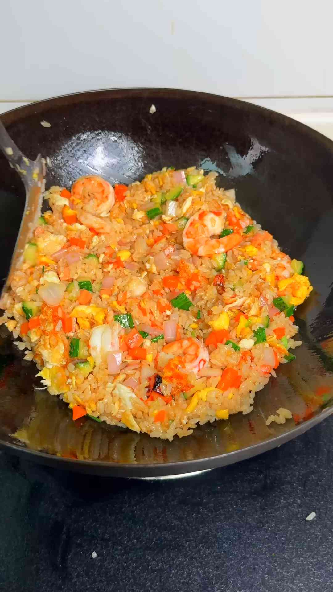 Ham and shrimp egg fried rice