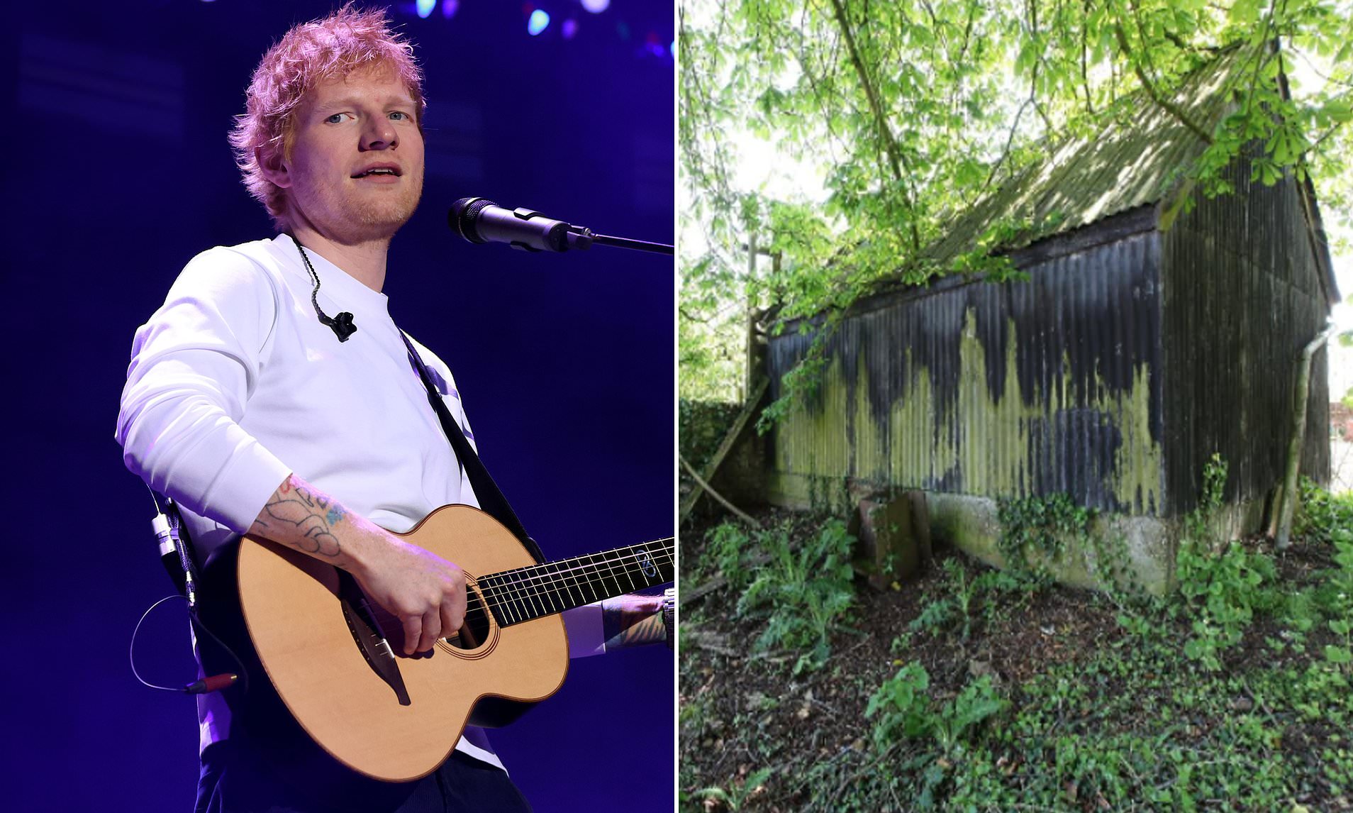 It's shabby road! Ed Sheeran wins the right to revamp run-down barns as ...