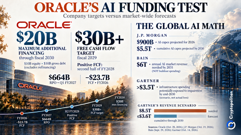 Oracle caps new financing at $20B as AI spending tests cash flow