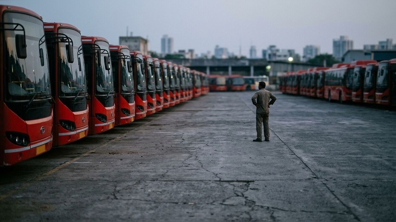 Thane’s new electric bus fleet remains idle due to driver shortage