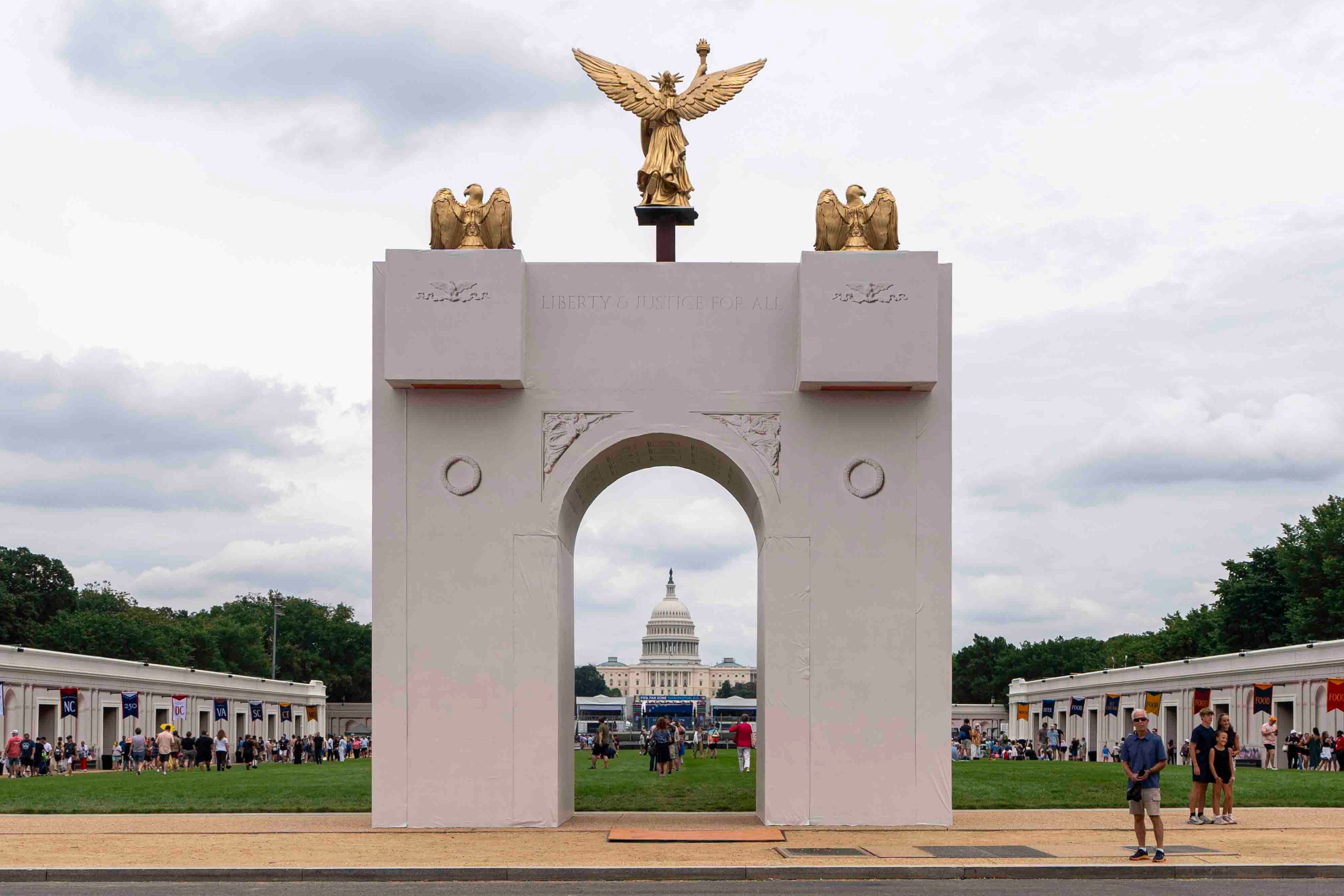 Officials cast Trump's DC arch as a national security necessity